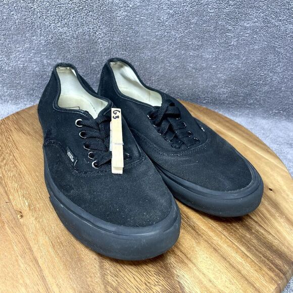 Vans Authentic Pro Triple Black Canvas Skate Shoes Sneakers Men's Size 10 - Picture 9 of 9